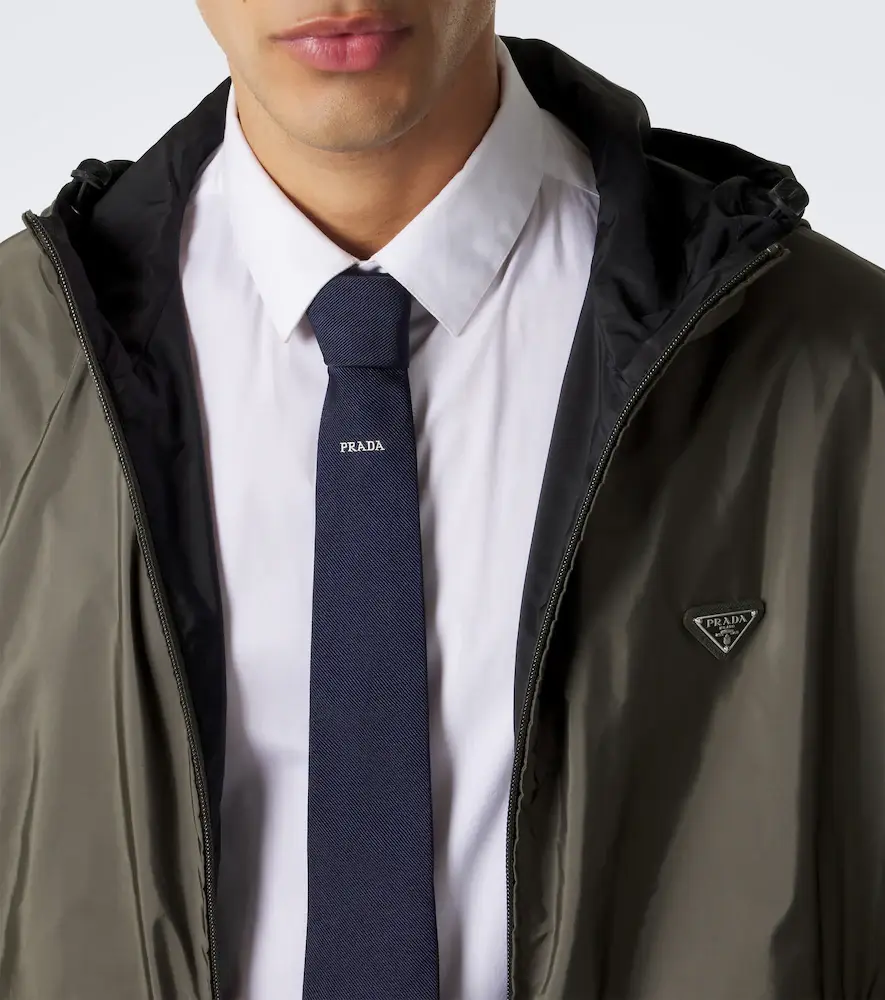 Prada Logo silk tie | Thumbnail 3 Prada Logo silk tie | Thumbnail 3