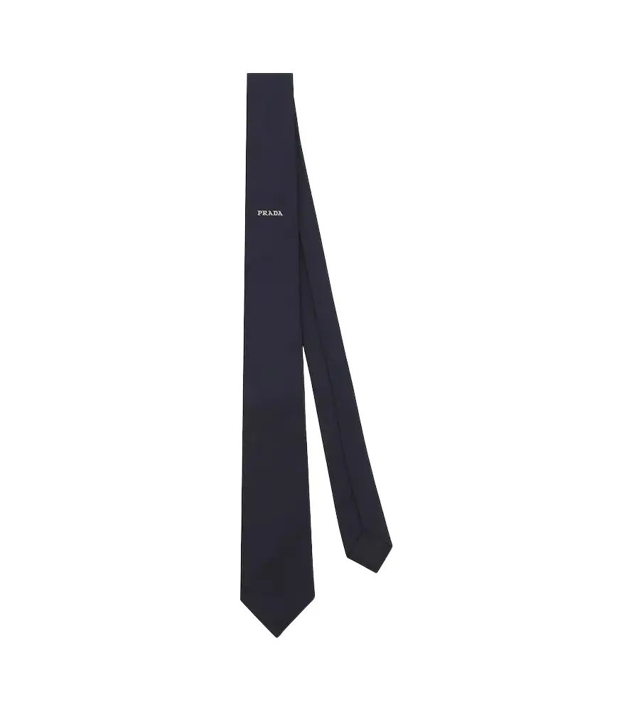 Prada Logo silk tie | Image 1 Prada Logo silk tie | Image 1