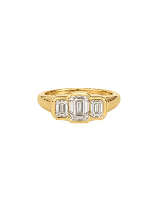 0.76ct Diamond 18K Gold Baguette Ring
