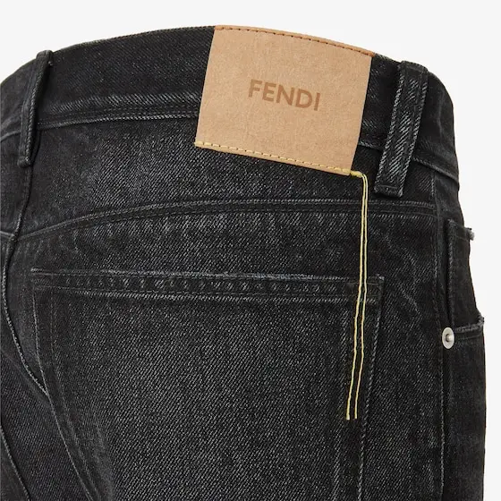 Fendi Slim-fit 5-pocket trousers made from black organic cotton | Thumbnail 3 Fendi Slim-fit 5-pocket trousers made from black organic cotton | Thumbnail 3