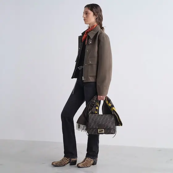 Fendi Slim-fit 5-pocket trousers made from black organic cotton | Thumbnail 4 Fendi Slim-fit 5-pocket trousers made from black organic cotton | Thumbnail 4