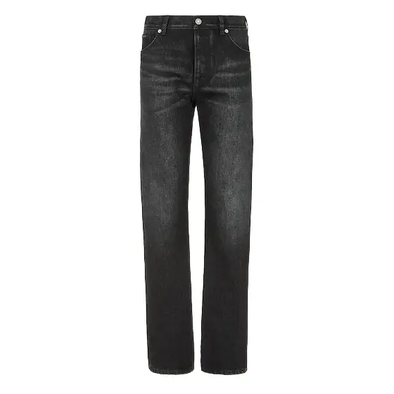 Slim-fit 5-pocket trousers made from black organic cotton Slim-fit 5-pocket trousers made from black organic cotton