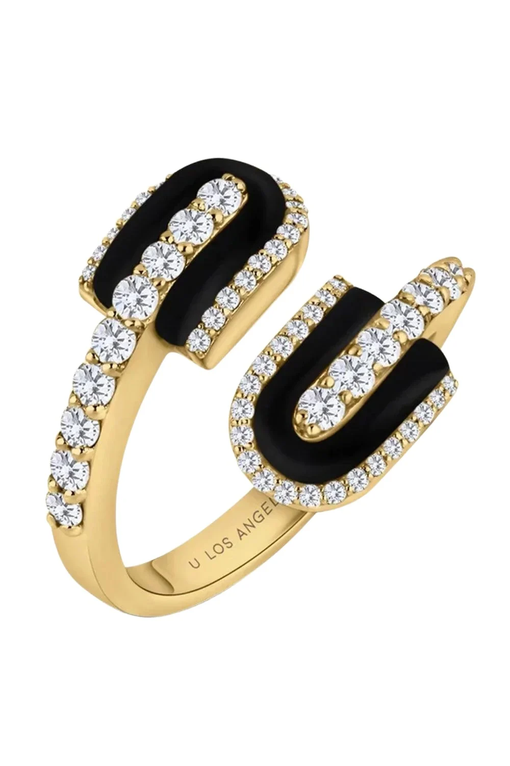 Diamond Onyx U Duo Maxi Ring Diamond Onyx U Duo Maxi Ring