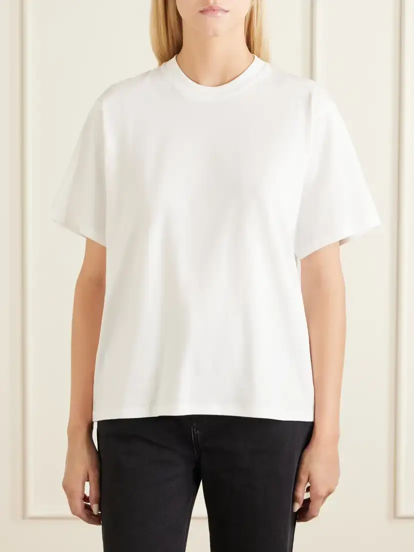 Loulou de Saison Telanto Supima Cotton-jersey T-shirt | Thumbnail 3 Loulou de Saison Telanto Supima Cotton-jersey T-shirt | Thumbnail 3