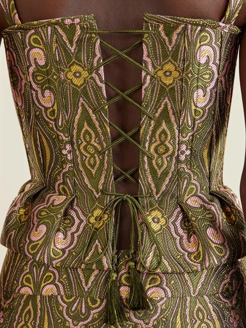 Etro Floral Paisley-print Jacquard Bustier Top | Thumbnail 5