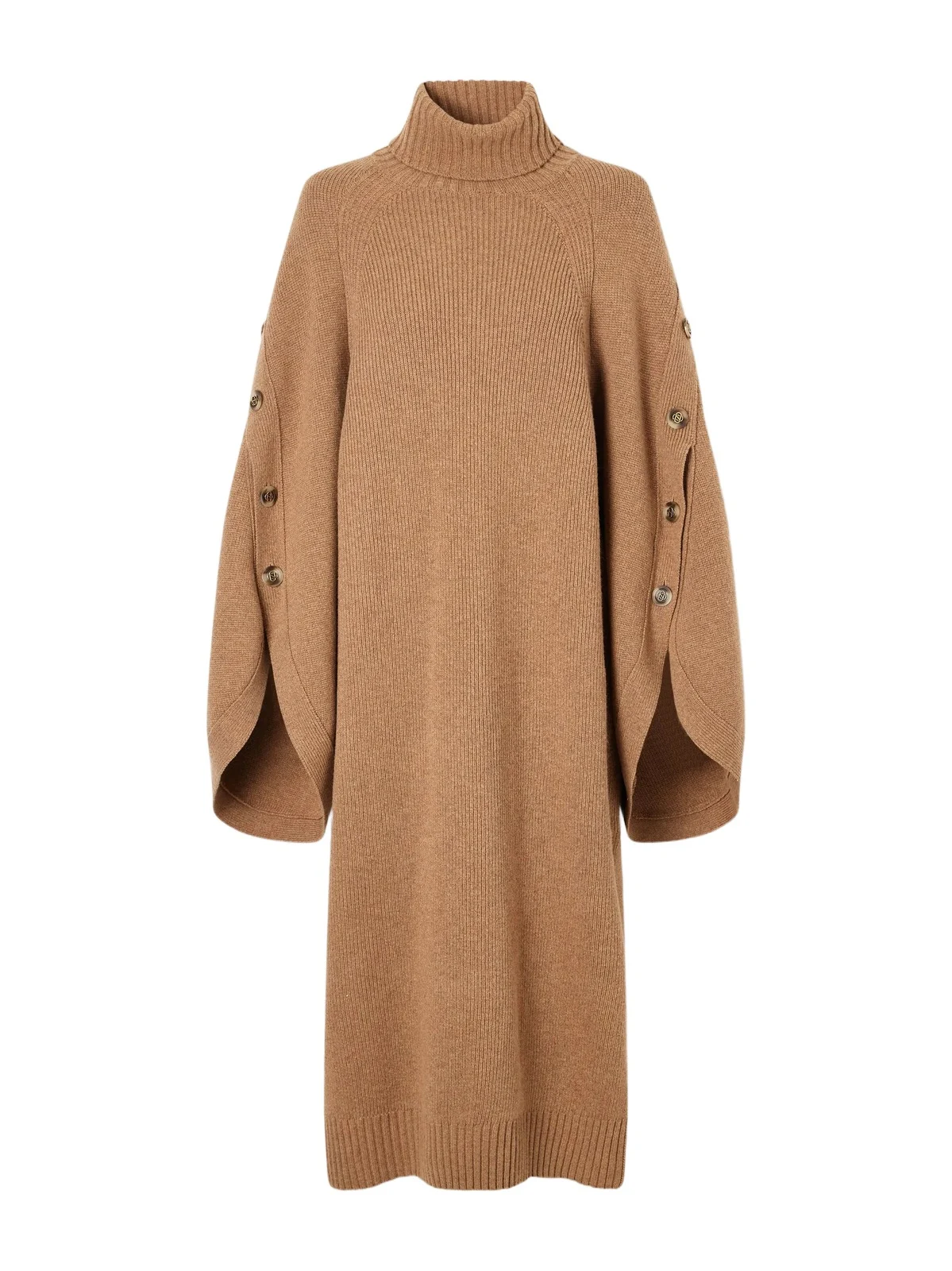 Valiant Buttoned Merino Wool Midi Dress Valiant Buttoned Merino Wool Midi Dress