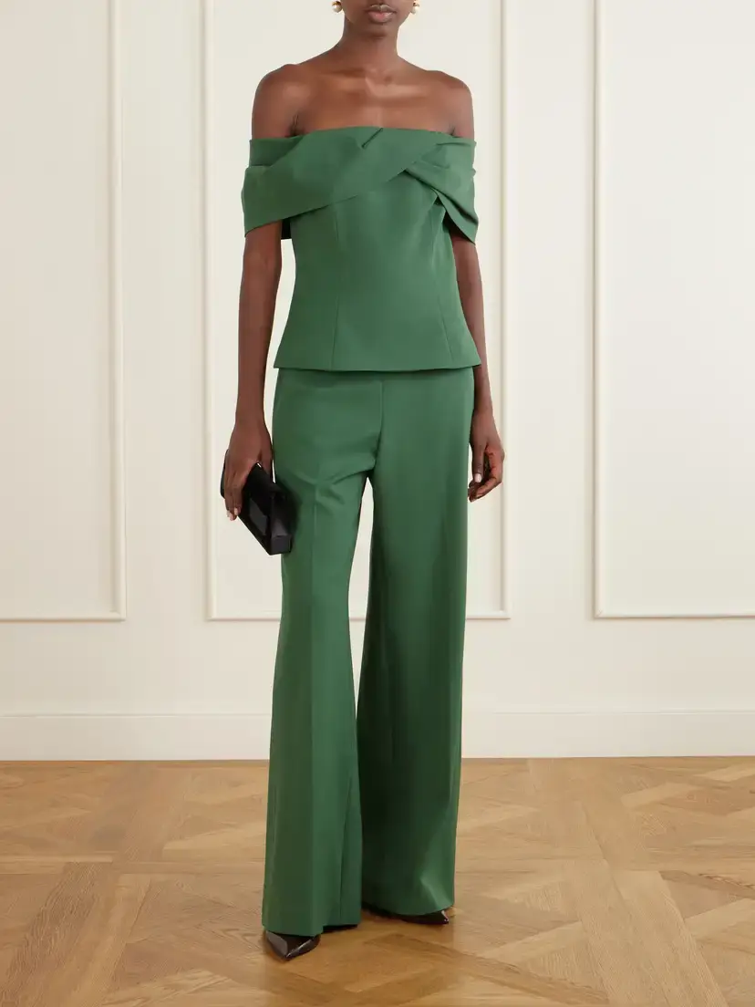 Carolina Herrera Diane Pleated Wool-blend Straight-leg Pants | Thumbnail 2 Carolina Herrera Diane Pleated Wool-blend Straight-leg Pants | Thumbnail 2