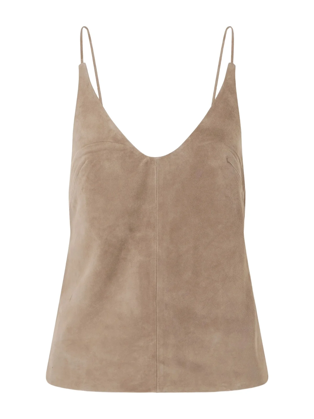 Tie-detailed Suede Top