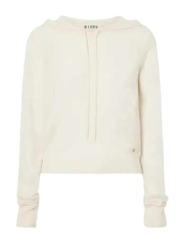 ÉTERNE Embellished Cashmere Hoodie | Image 1 ÉTERNE Embellished Cashmere Hoodie | Image 1