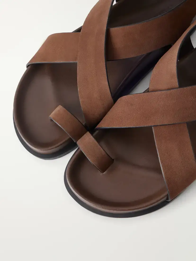 A Emery Jalen Crossed Suede Sandals | Thumbnail 5 A Emery Jalen Crossed Suede Sandals | Thumbnail 5