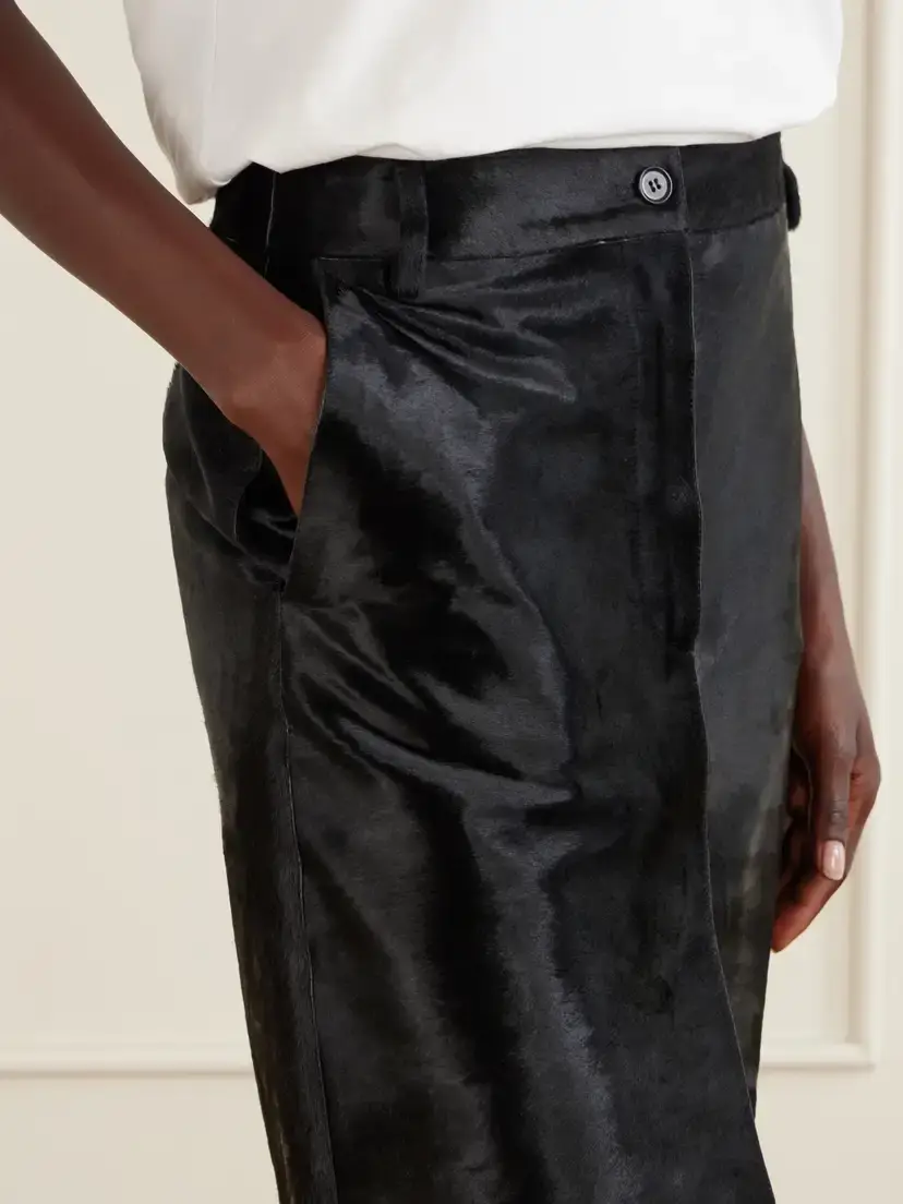 Loulou de Saison Debi Calf Hair Midi Skirt | Thumbnail 5 Loulou de Saison Debi Calf Hair Midi Skirt | Thumbnail 5