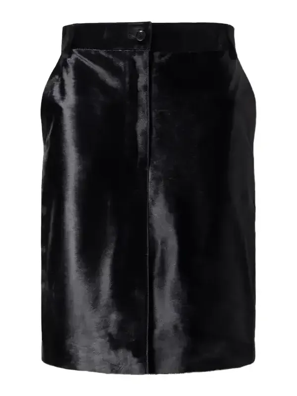 Loulou de Saison Debi Calf Hair Midi Skirt