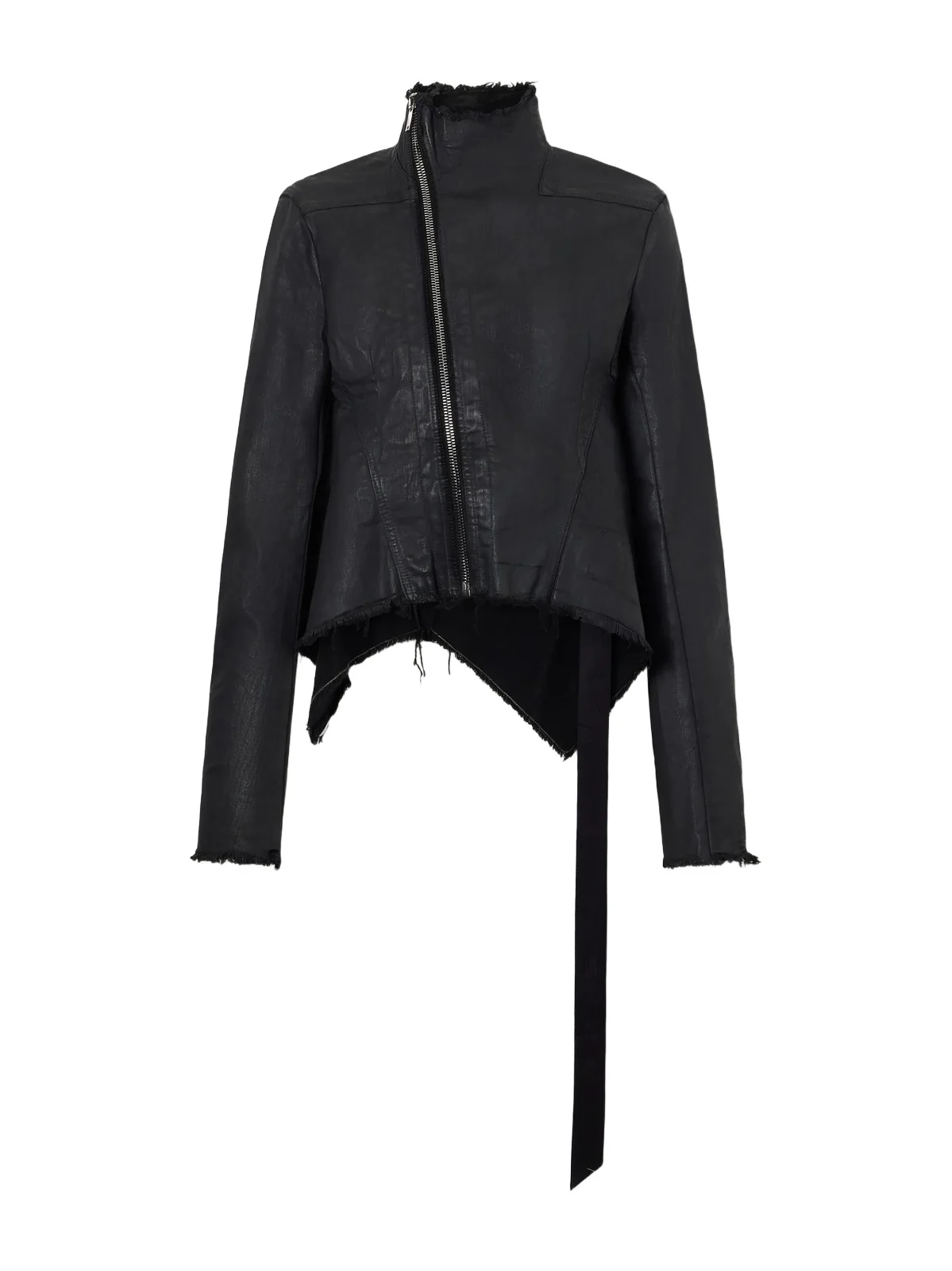 Rick Owens Naska Gary Distressed Waxed Denim Jacket