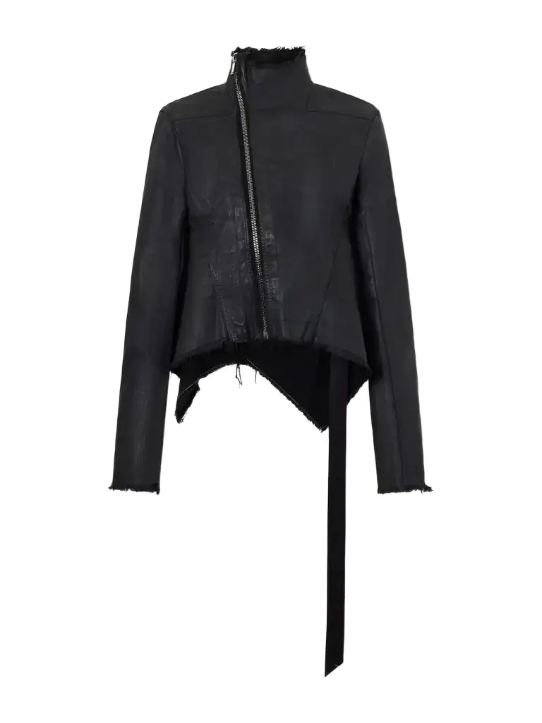 Rick Owens Naska Gary Distressed Waxed Denim Jacket | Image 1 Rick Owens Naska Gary Distressed Waxed Denim Jacket | Image 1