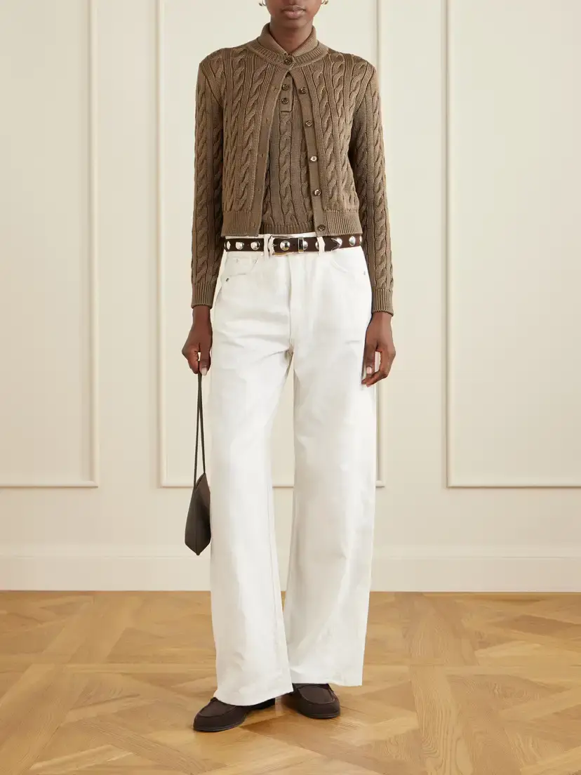 Ralph Lauren Collection Cable-knit Halterneck Stretch-silk Polo Vest | Thumbnail 2