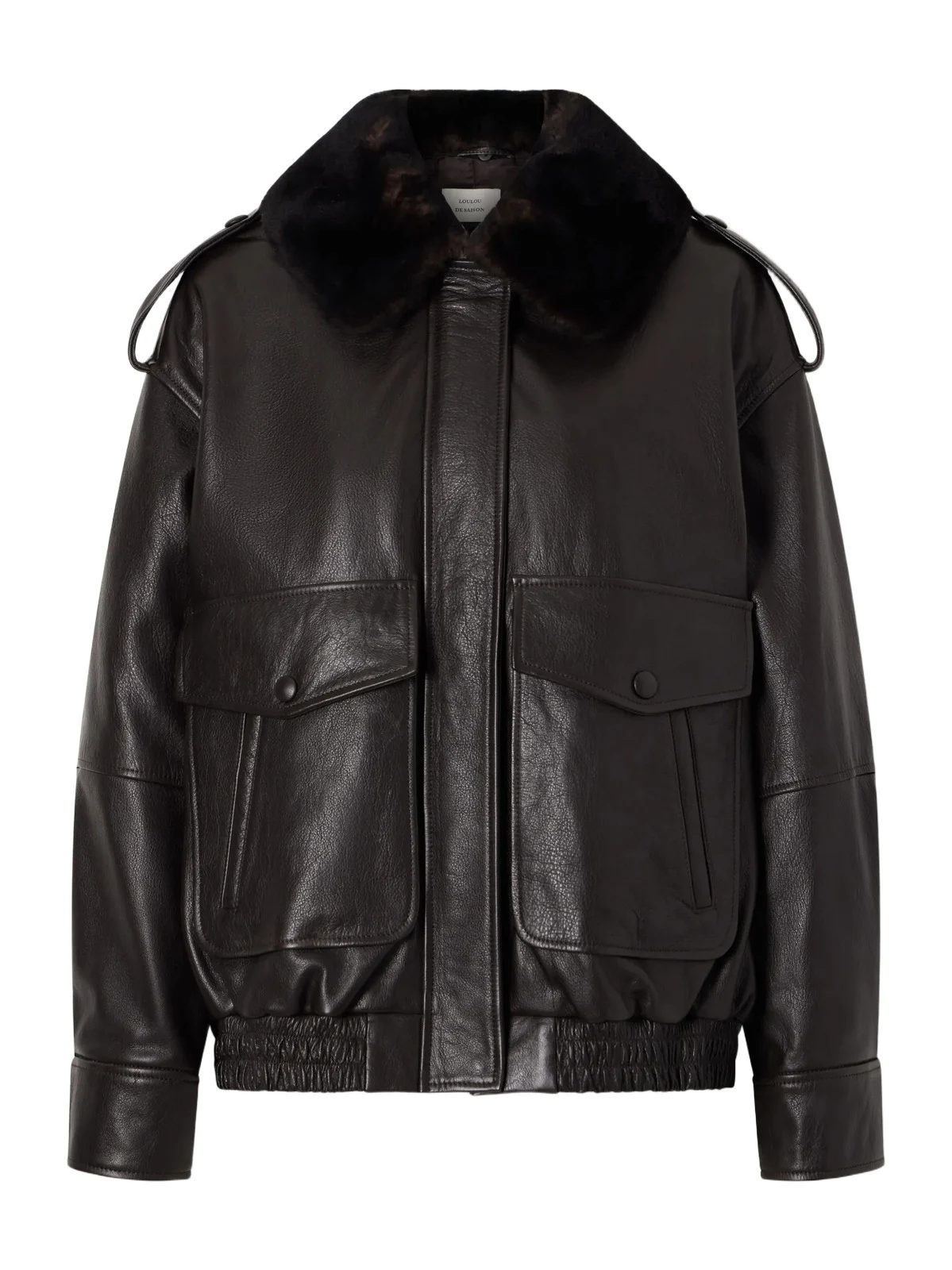 Russo Shearling-trimmed Leather Jacket Russo Shearling-trimmed Leather Jacket
