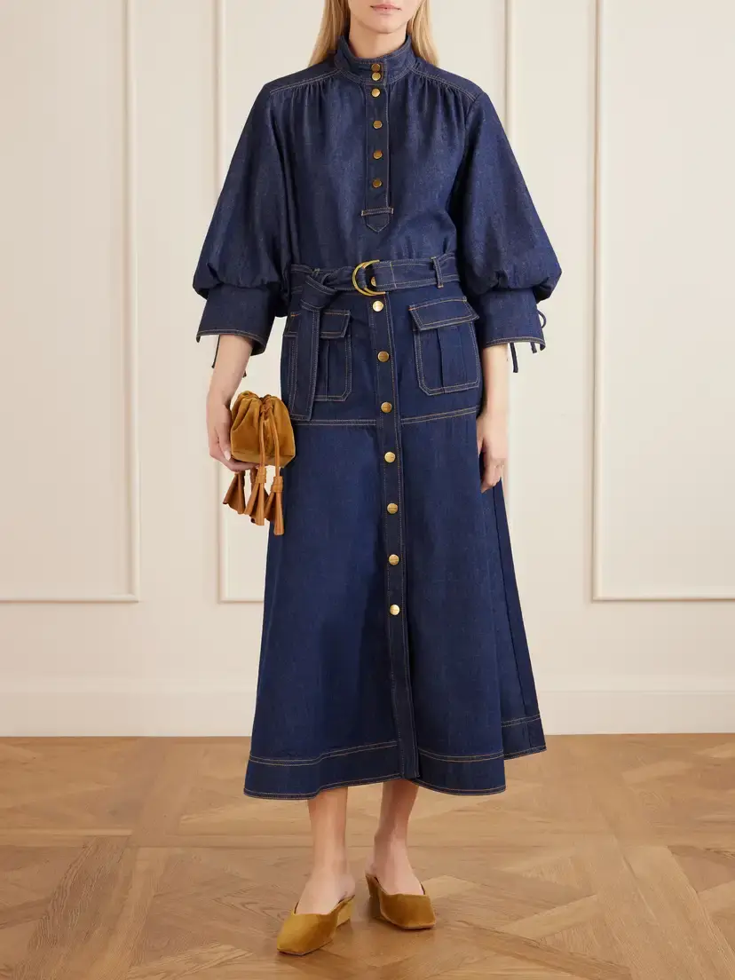 Zimmermann Belted Denim Midi Skirt | Thumbnail 2 Zimmermann Belted Denim Midi Skirt | Thumbnail 2