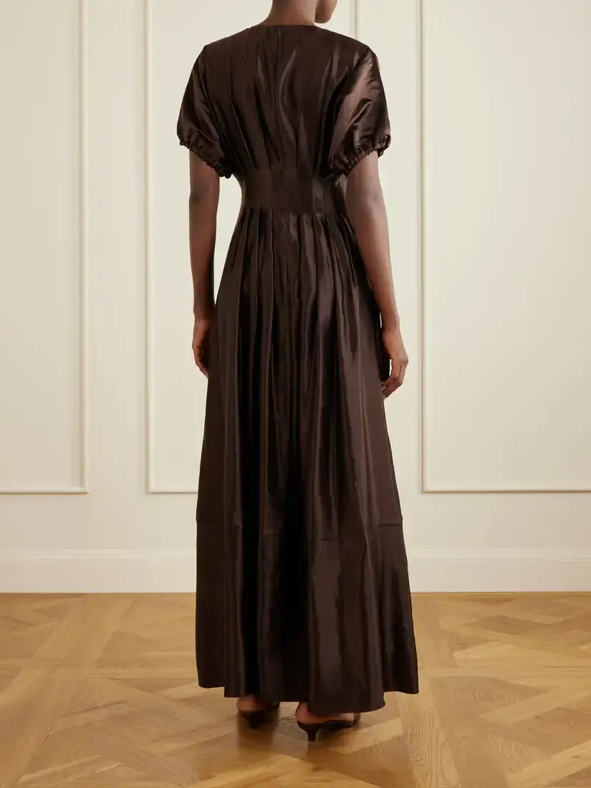 Joseph Nova Gathered Linen And Silk-blend Maxi Dress | Thumbnail 3 Joseph Nova Gathered Linen And Silk-blend Maxi Dress | Thumbnail 3