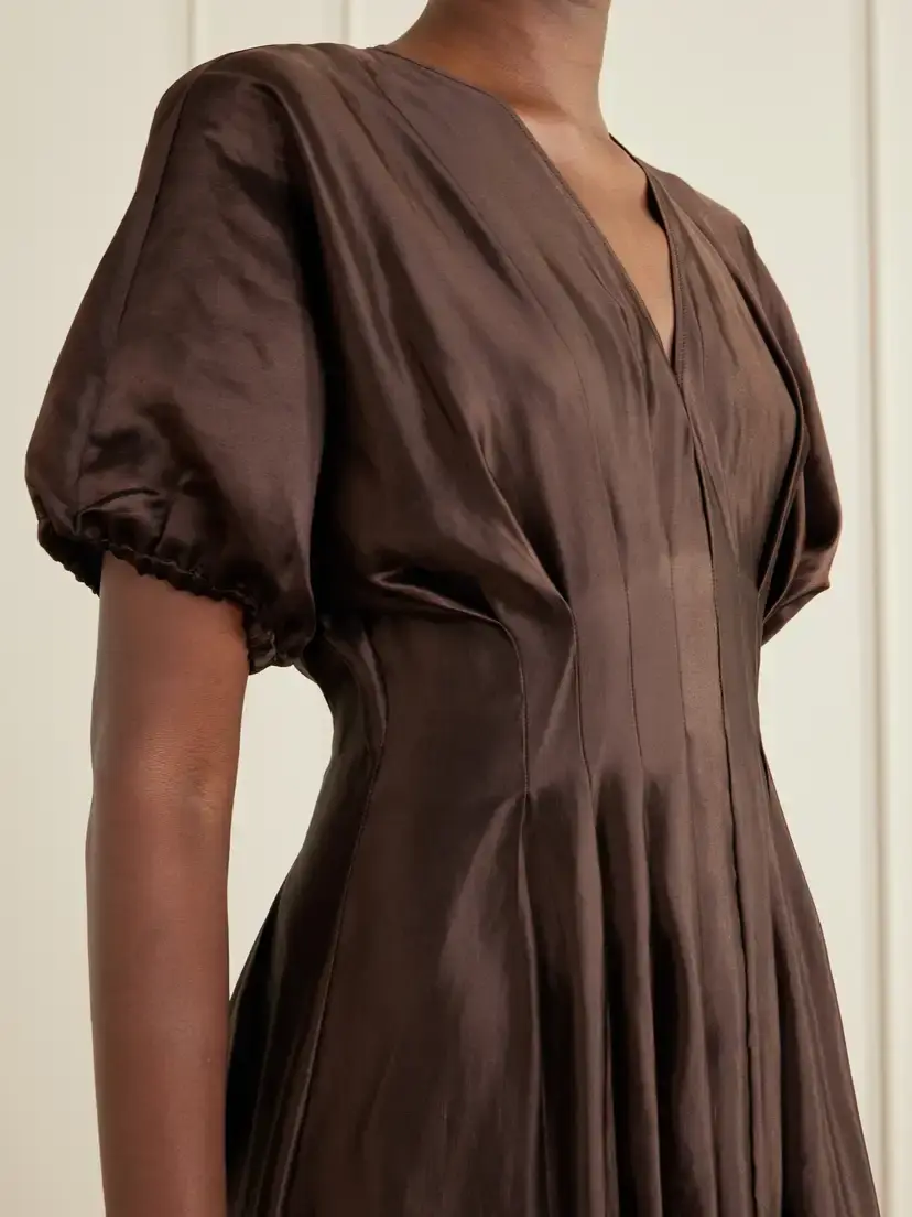 Joseph Nova Gathered Linen And Silk-blend Maxi Dress | Thumbnail 4 Joseph Nova Gathered Linen And Silk-blend Maxi Dress | Thumbnail 4