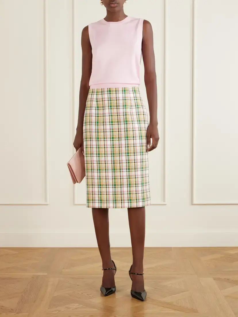 Carolina Herrera Checked Jacquard Midi Skirt | Thumbnail 2 Carolina Herrera Checked Jacquard Midi Skirt | Thumbnail 2