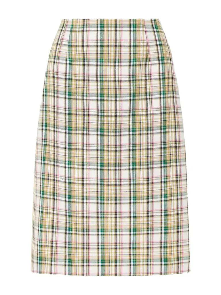 Carolina Herrera Checked Jacquard Midi Skirt | Image 1 Carolina Herrera Checked Jacquard Midi Skirt | Image 1