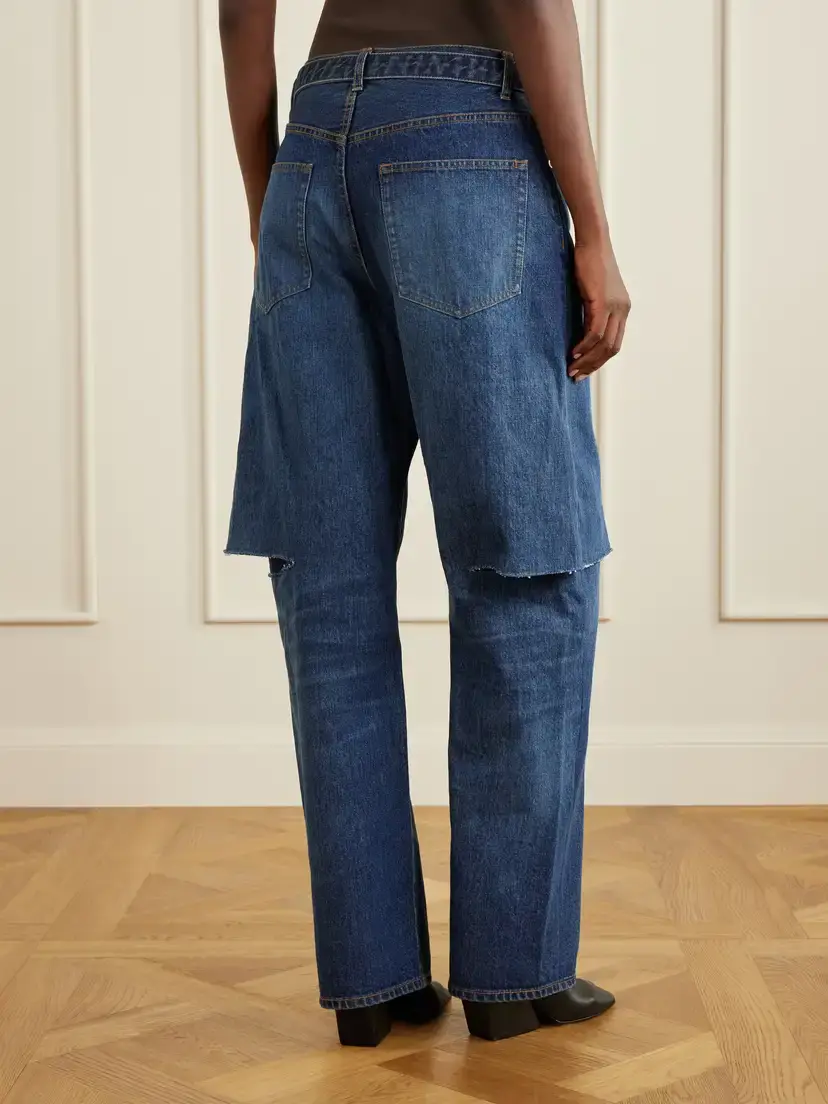 Sacai Belted Cut-out Mid-rise Wide-leg Jeans | Thumbnail 4 Sacai Belted Cut-out Mid-rise Wide-leg Jeans | Thumbnail 4