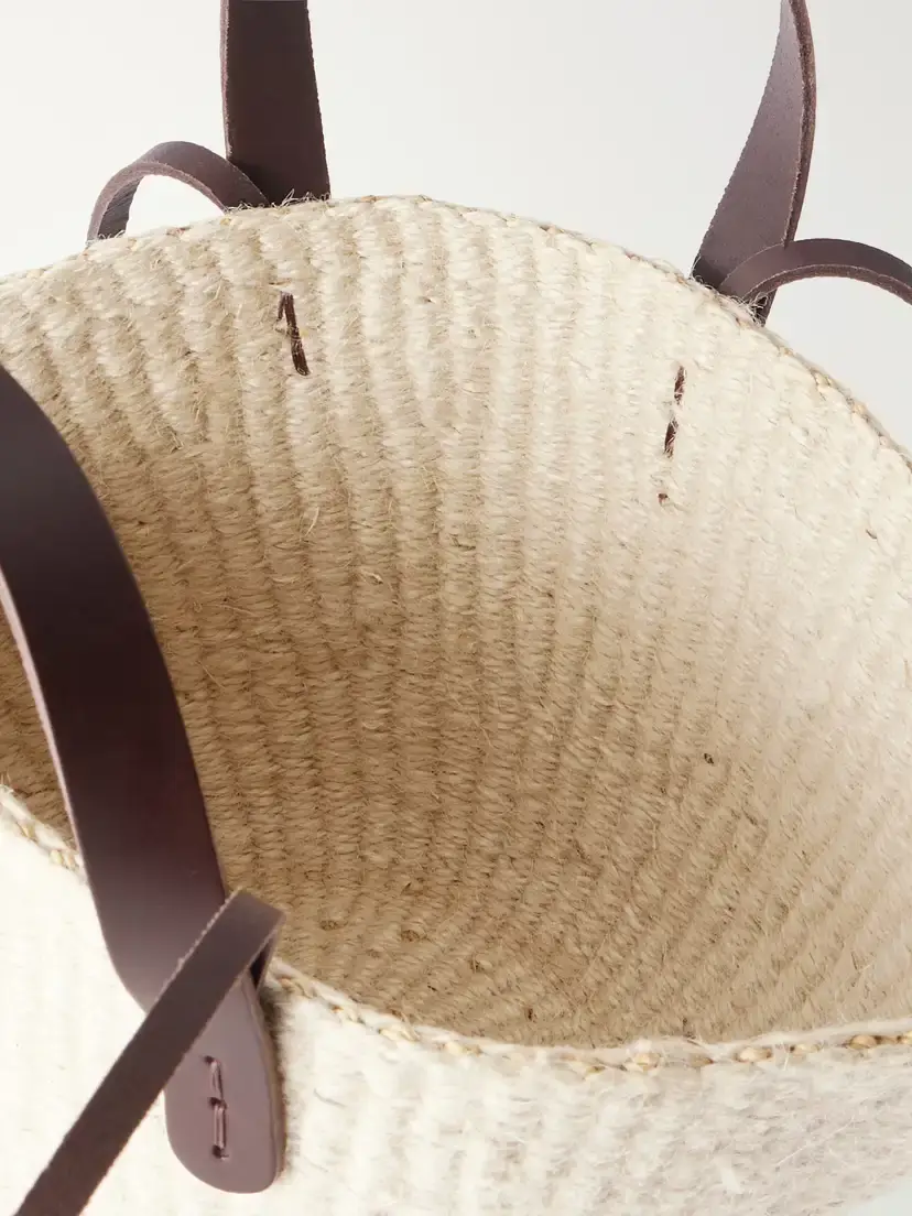 MUUÑ Sophia Mini Leather And Cotton-trimmed Raffia Top-handle Bag | Thumbnail 6 MUUÑ Sophia Mini Leather And Cotton-trimmed Raffia Top-handle Bag | Thumbnail 6
