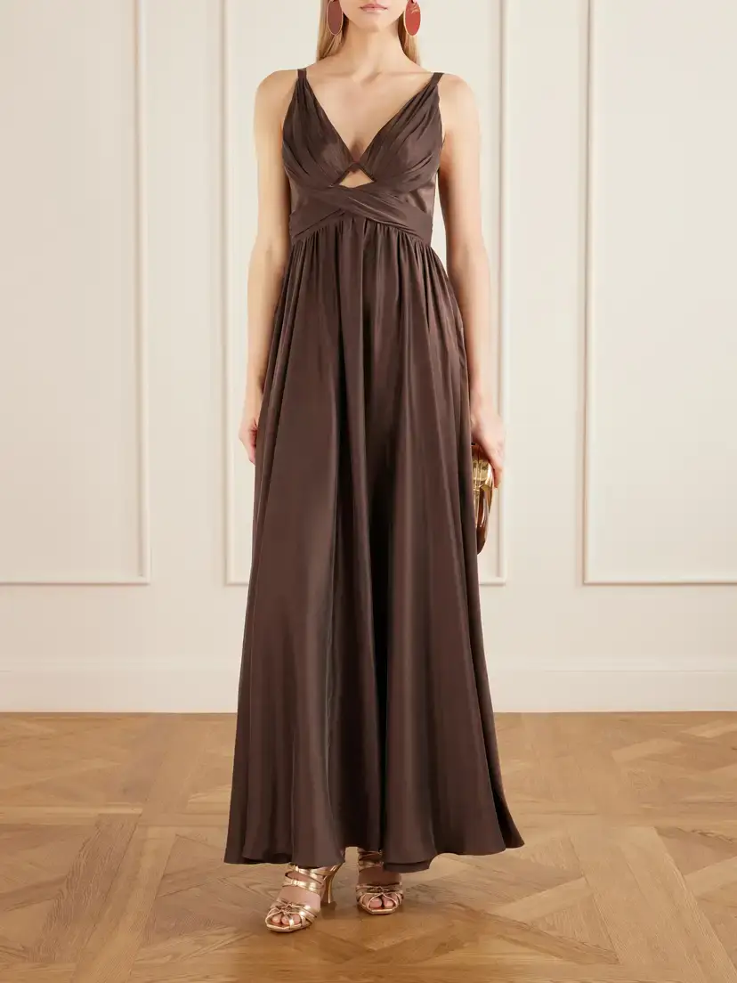 Zimmermann Draped Silk Satin Maxi Dress | Thumbnail 2 Zimmermann Draped Silk Satin Maxi Dress | Thumbnail 2