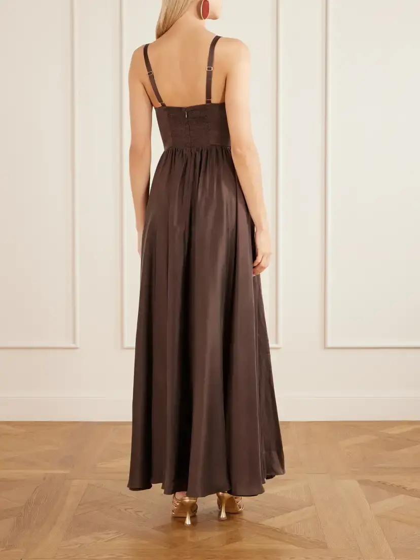 Zimmermann Draped Silk Satin Maxi Dress | Thumbnail 3 Zimmermann Draped Silk Satin Maxi Dress | Thumbnail 3