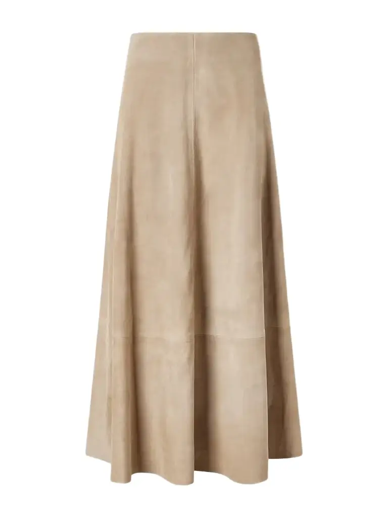 St. Agni Paneled Suede Midi Skirt | Image 1 St. Agni Paneled Suede Midi Skirt | Image 1