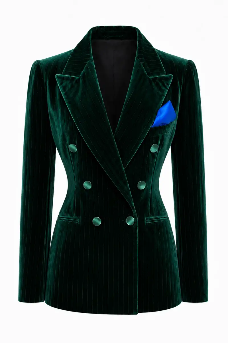 LaQuan Smith Double Breasted Jacket With Notch Lapel | Thumbnail 2 LaQuan Smith Double Breasted Jacket With Notch Lapel | Thumbnail 2