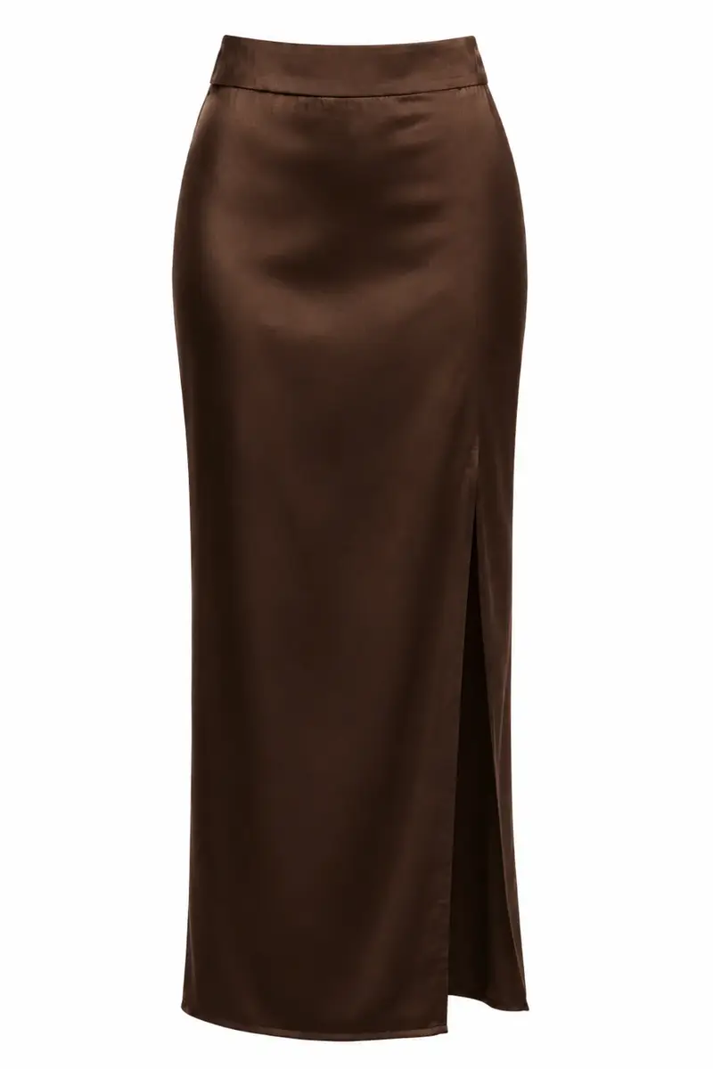 LaQuan Smith Maxi Skirt with Slit | Image 1 LaQuan Smith Maxi Skirt with Slit | Image 1