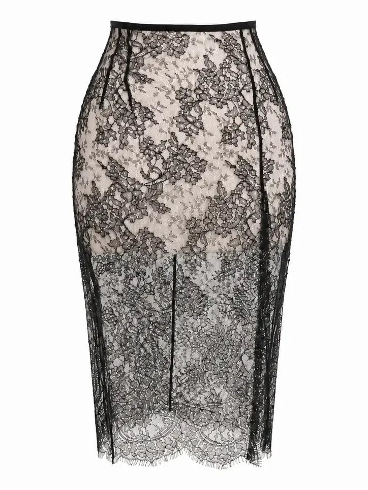 Midi Skirt with Slit Midi Skirt with Slit