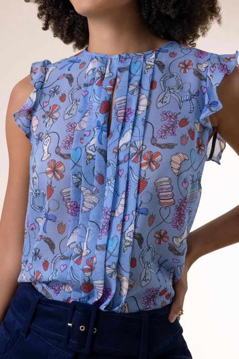 MAISON COMMON Perfume Print Sleeveless Blouse | Thumbnail 2 MAISON COMMON Perfume Print Sleeveless Blouse | Thumbnail 2