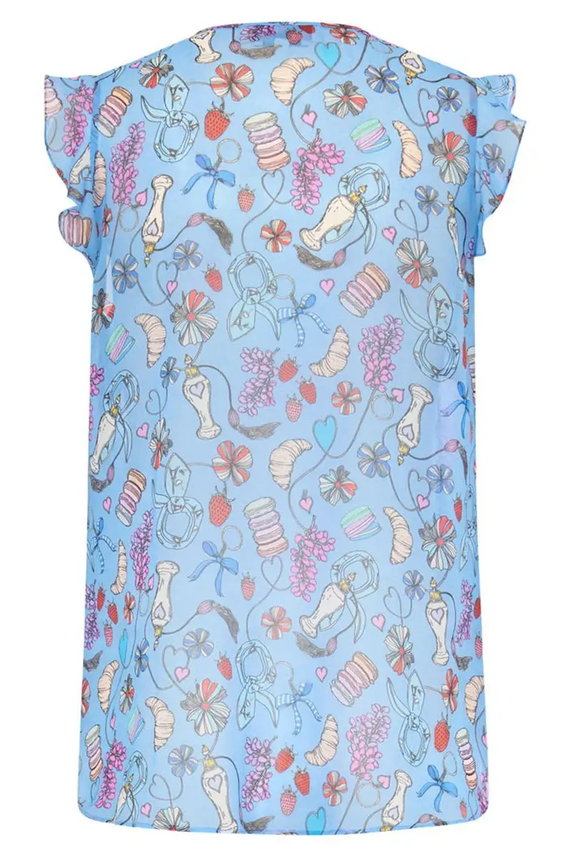 MAISON COMMON Perfume Print Sleeveless Blouse | Thumbnail 5 MAISON COMMON Perfume Print Sleeveless Blouse | Thumbnail 5
