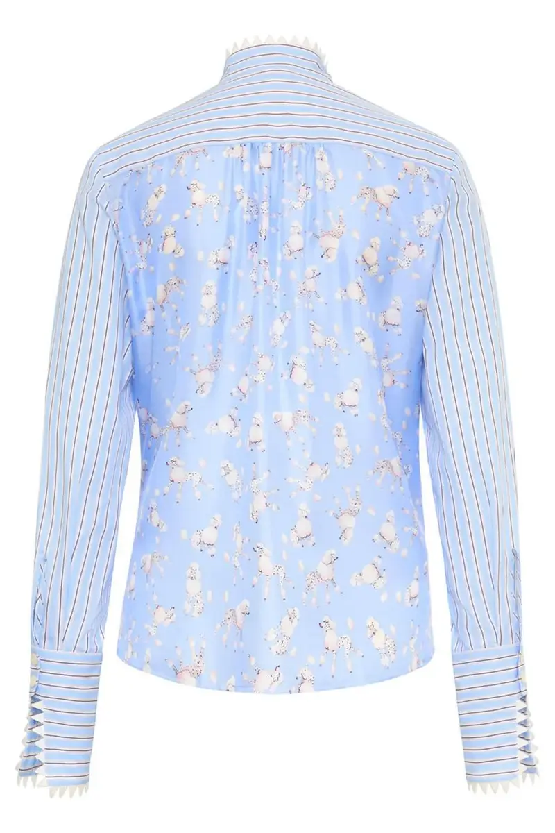 MAISON COMMON Striped Poodle Print Long Sleeve Blouse | Thumbnail 5 MAISON COMMON Striped Poodle Print Long Sleeve Blouse | Thumbnail 5