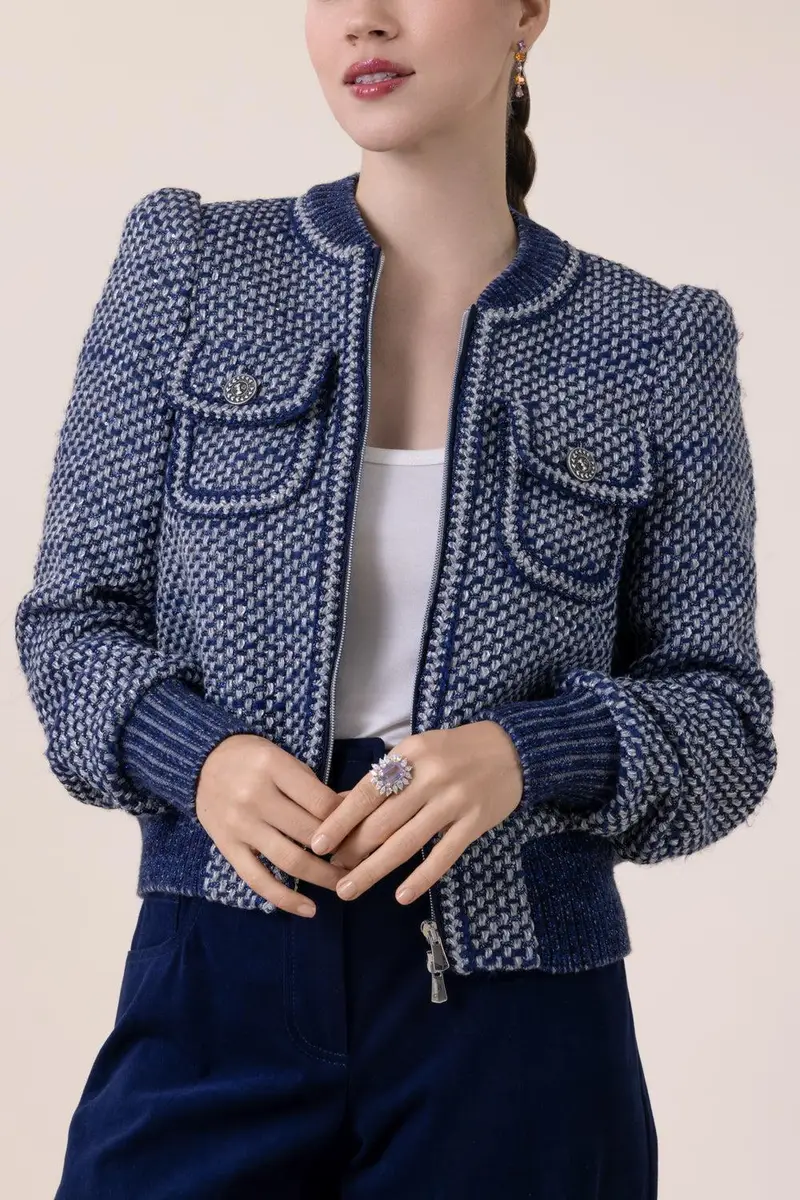 MAISON COMMON Tweed Bomber Jacket | Thumbnail 2 MAISON COMMON Tweed Bomber Jacket | Thumbnail 2