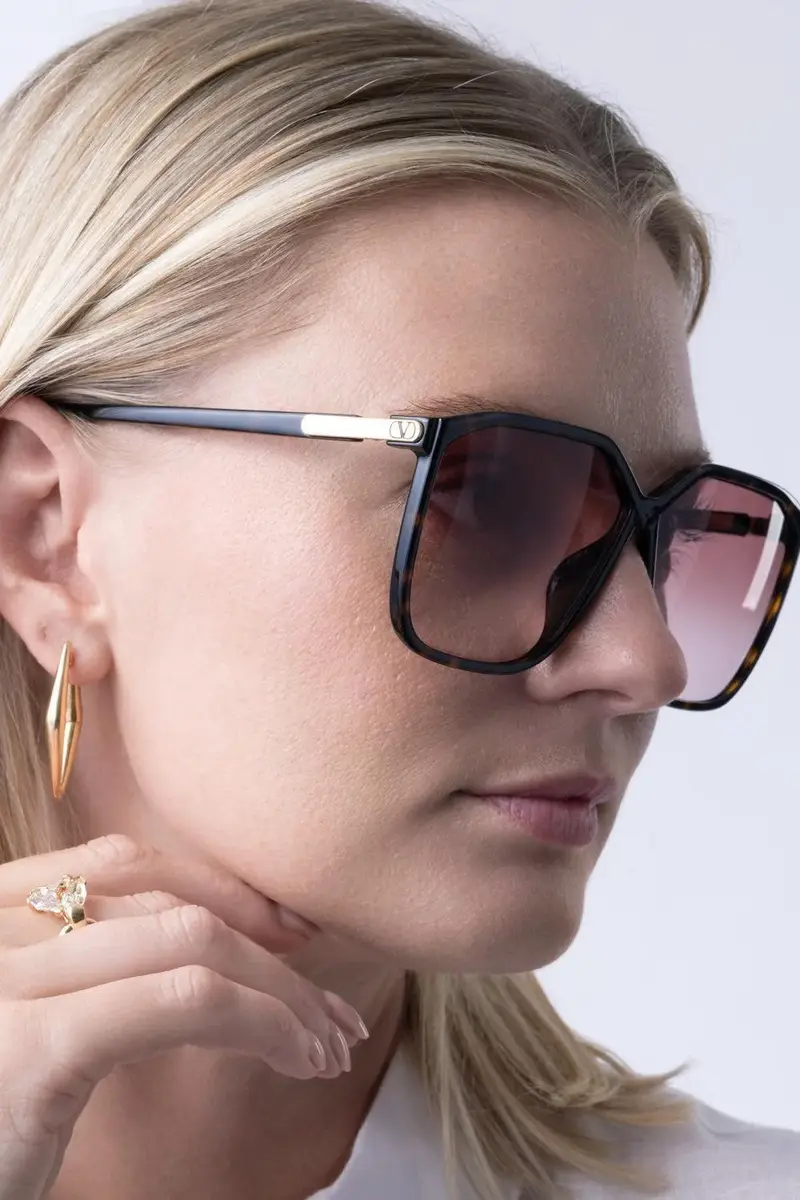 VALENTINO ACCESSORIES Vilouette Geometric Sunglasses | Thumbnail 3