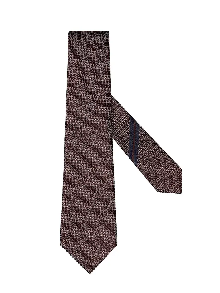 Zegna Men's Silk Tie - Dark Burgundy | Image 1 Zegna Men's Silk Tie - Dark Burgundy | Image 1