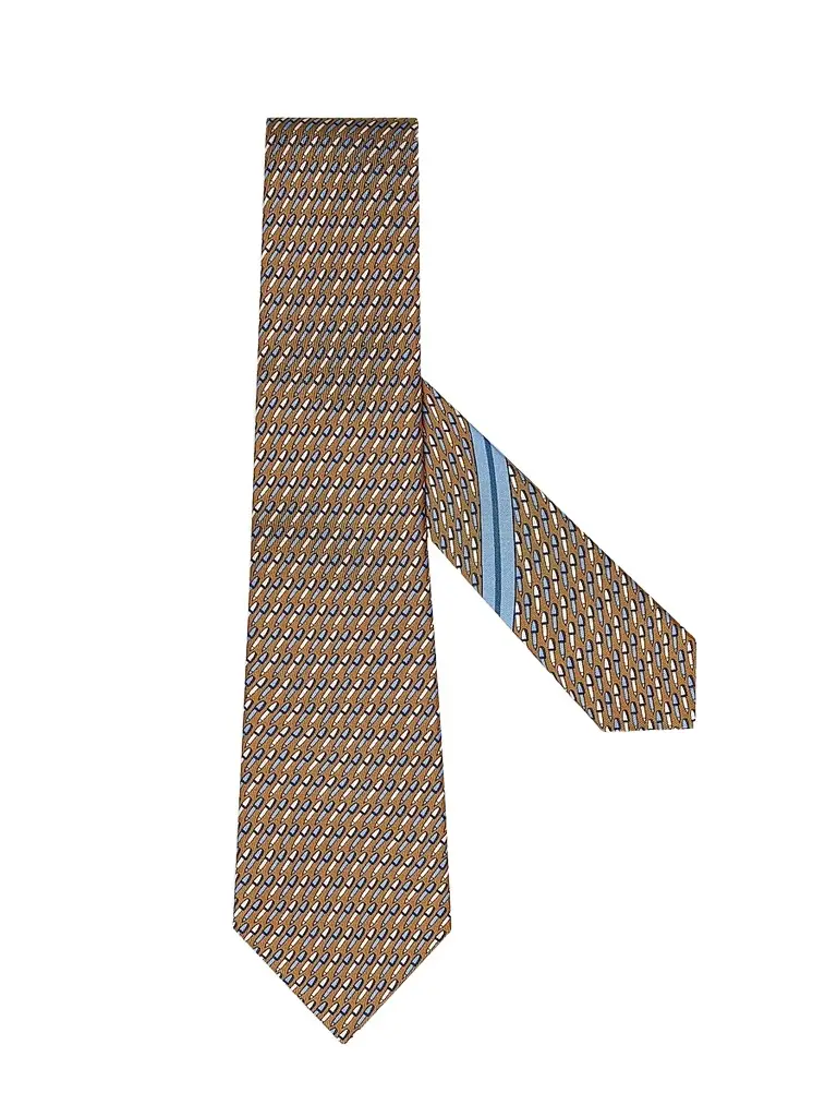 Zegna Men's Silk Tie - Dark Orange | Image 1 Zegna Men's Silk Tie - Dark Orange | Image 1