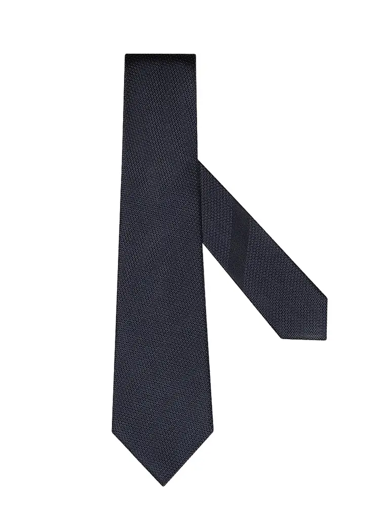 Zegna Men's Silk Tie - Navy Blue | Image 1 Zegna Men's Silk Tie - Navy Blue | Image 1