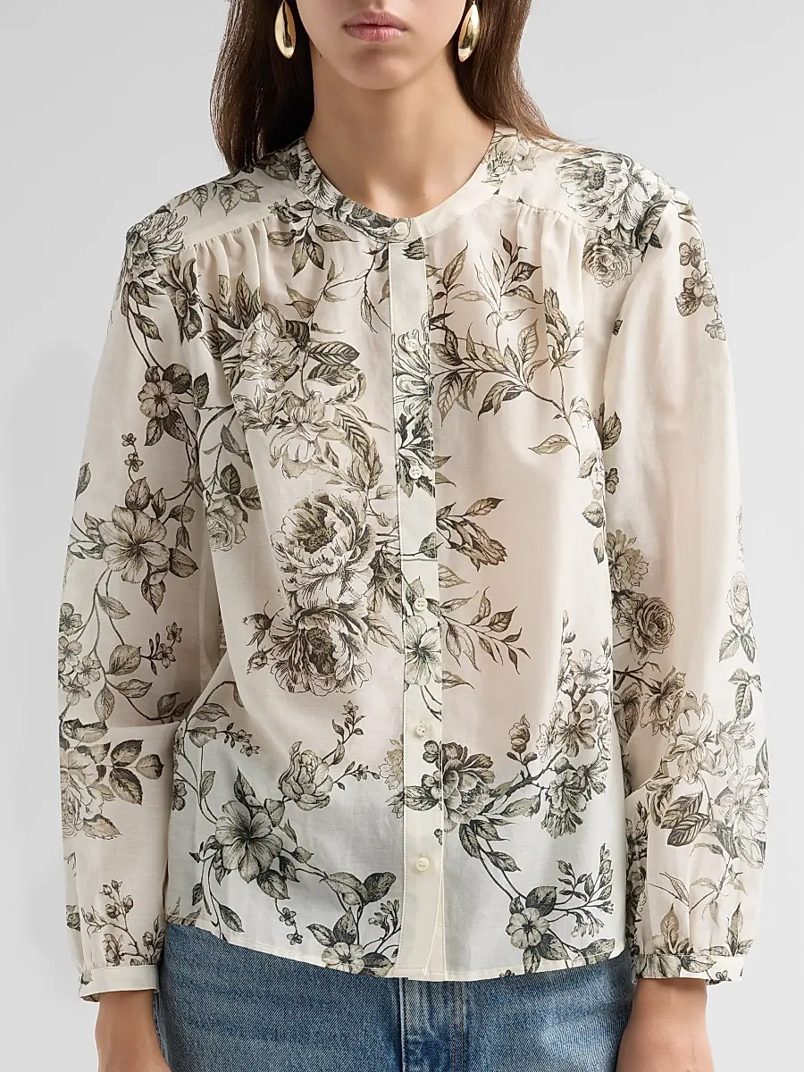 Johnny Was Women's Petunia Printed Blouse | Thumbnail 5 Johnny Was Women's Petunia Printed Blouse | Thumbnail 5