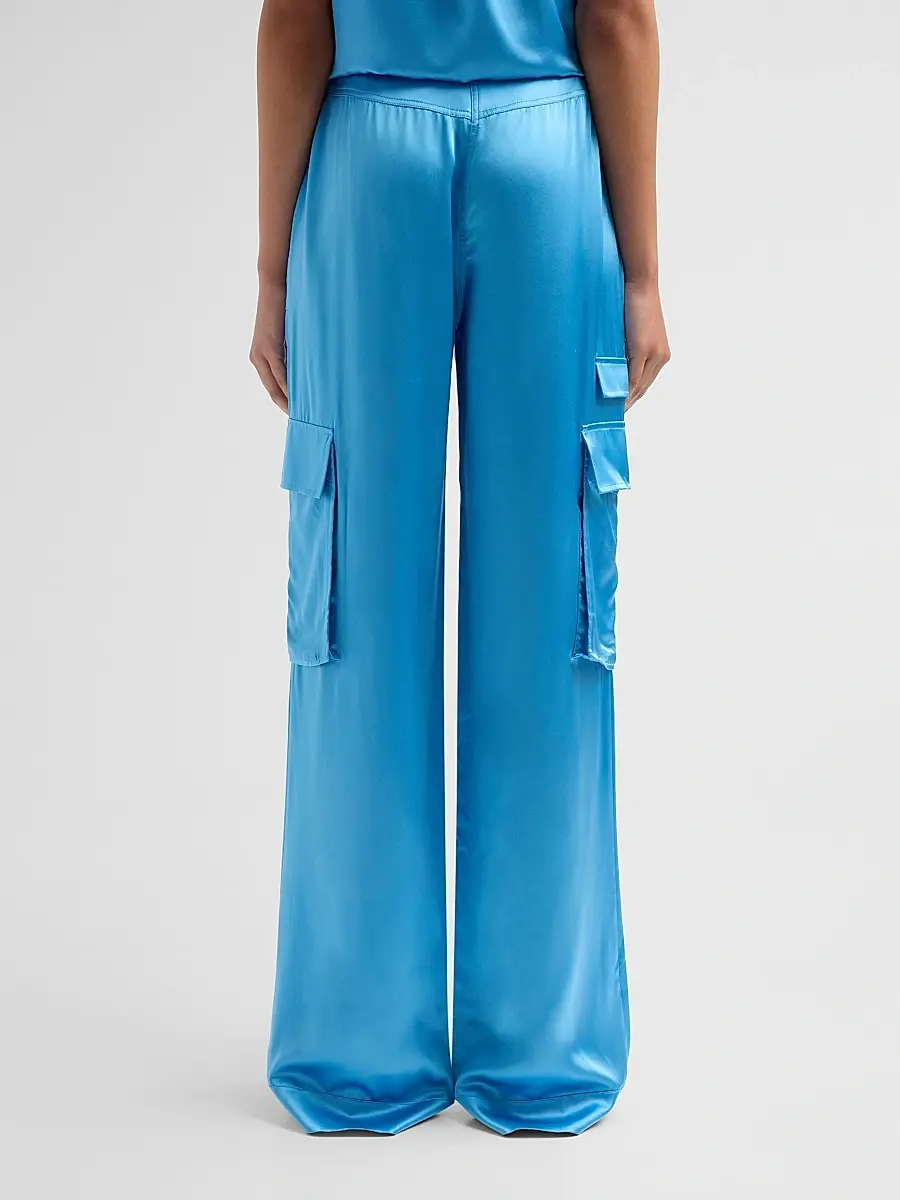 Ramy Brook Women's Hannah Satin Wide-Leg Cargo Pants | Thumbnail 3 Ramy Brook Women's Hannah Satin Wide-Leg Cargo Pants | Thumbnail 3