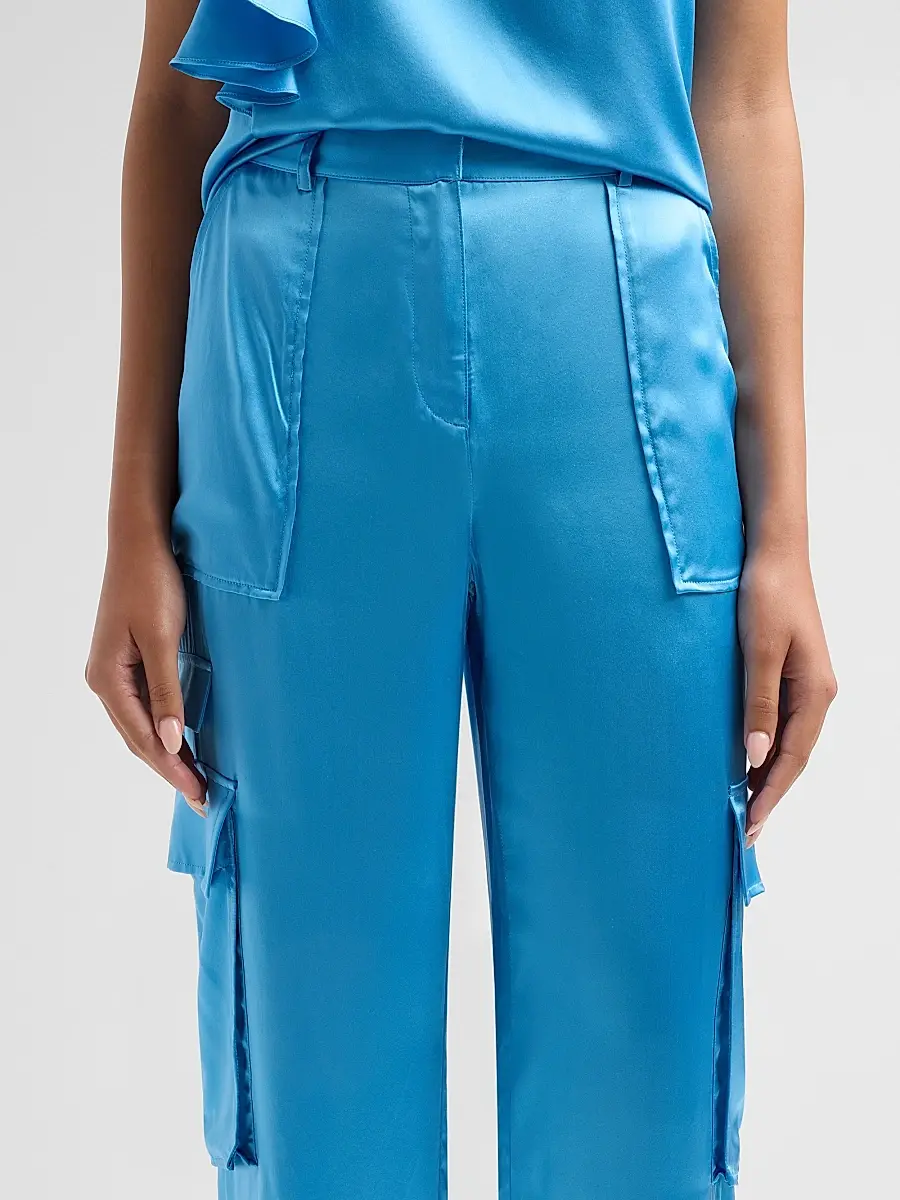 Ramy Brook Women's Hannah Satin Wide-Leg Cargo Pants | Thumbnail 5 Ramy Brook Women's Hannah Satin Wide-Leg Cargo Pants | Thumbnail 5