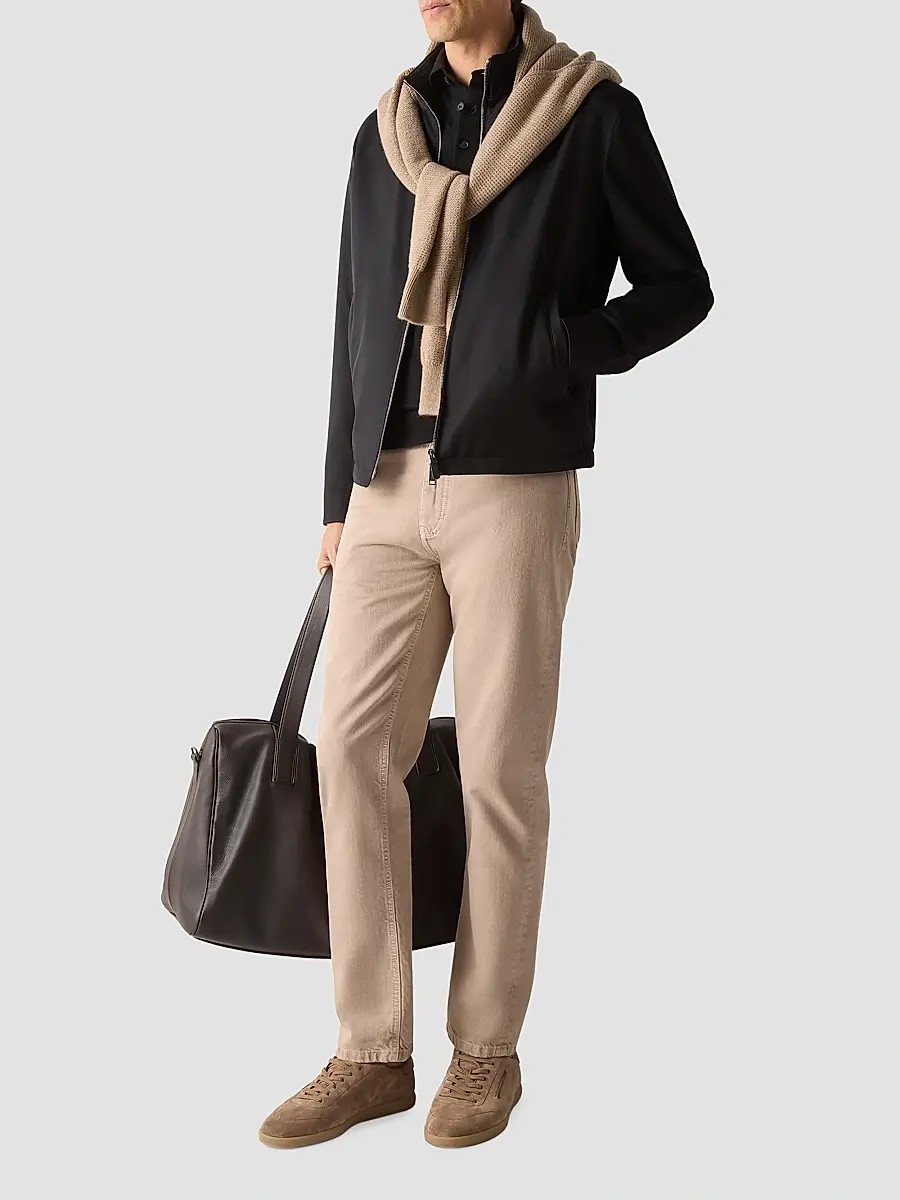 Zegna Men's Microfiber Motorin 100CC Blouson Jacket | Thumbnail 2 Zegna Men's Microfiber Motorin 100CC Blouson Jacket | Thumbnail 2
