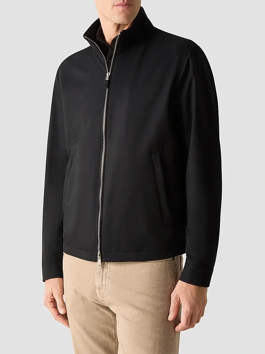 Zegna Men's Microfiber Motorin 100CC Blouson Jacket | Thumbnail 3 Zegna Men's Microfiber Motorin 100CC Blouson Jacket | Thumbnail 3