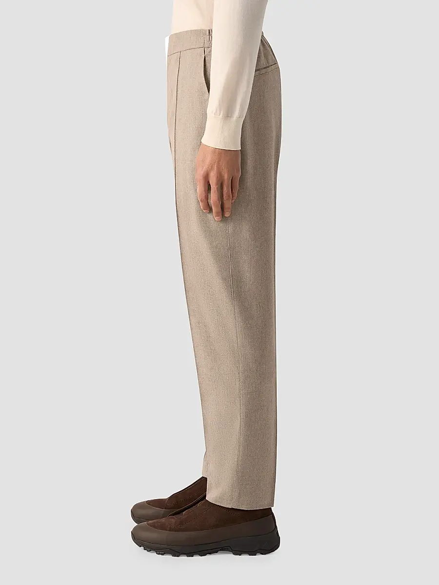 Zegna Men's Wool, Silk and Cashmere Pants - Light Taupe | Thumbnail 4 Zegna Men's Wool, Silk and Cashmere Pants - Light Taupe | Thumbnail 4