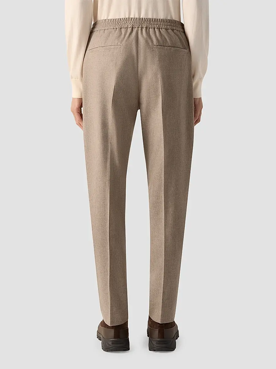 Zegna Men's Wool, Silk and Cashmere Pants - Light Taupe | Thumbnail 5 Zegna Men's Wool, Silk and Cashmere Pants - Light Taupe | Thumbnail 5