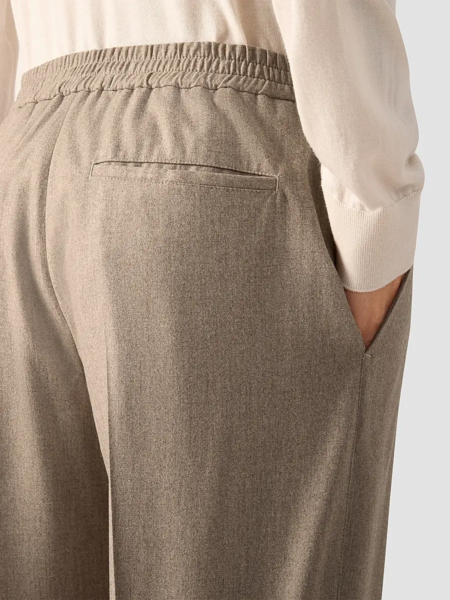 Zegna Men's Wool, Silk and Cashmere Pants - Light Taupe | Thumbnail 6 Zegna Men's Wool, Silk and Cashmere Pants - Light Taupe | Thumbnail 6