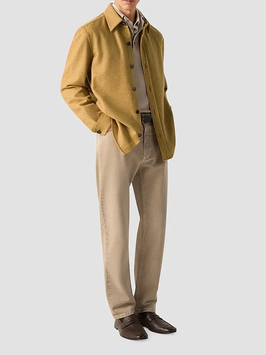 Zegna Men's Oasi Cashmere Overshirt | Thumbnail 2